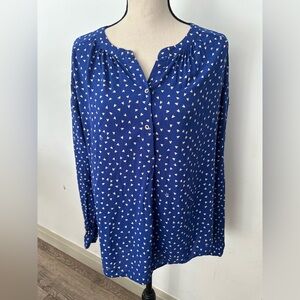 Juicy Couture Blue Button-Up Women's Top L